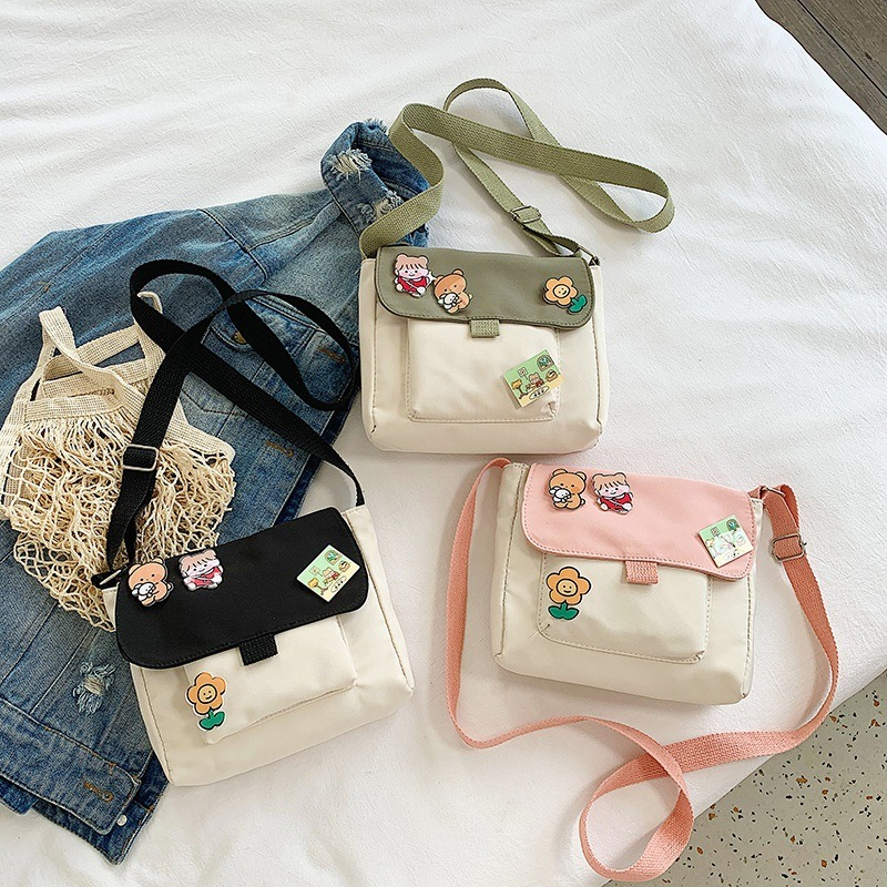 Túi Tote đeo chéo Ulzzang đi học, đi chơi, phong cách Hàn Quốc