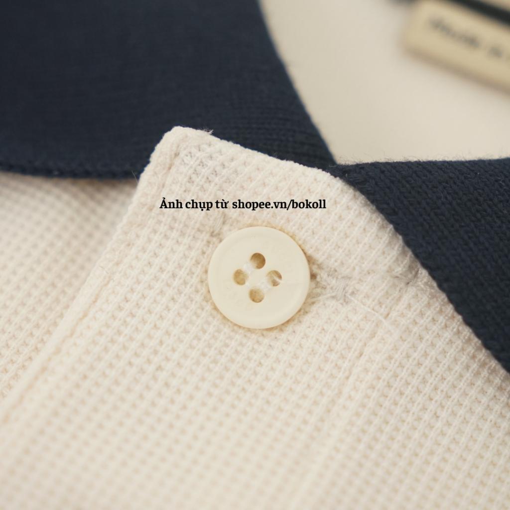 Áo polo interlocking nam nữ form rộng vải cotton organic tay áo chụp hình phản quảng hàng QC cao cấp