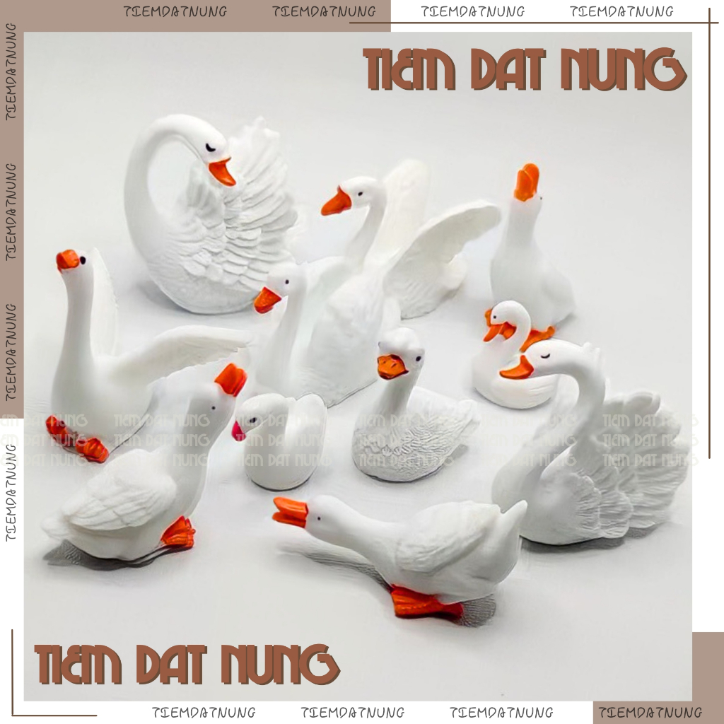 Mô hình Cò Trắng trang trí tiểu cảnh, dựng ngoại cảnh chụp ảnh decor tiemdatnung tiệm đất nung