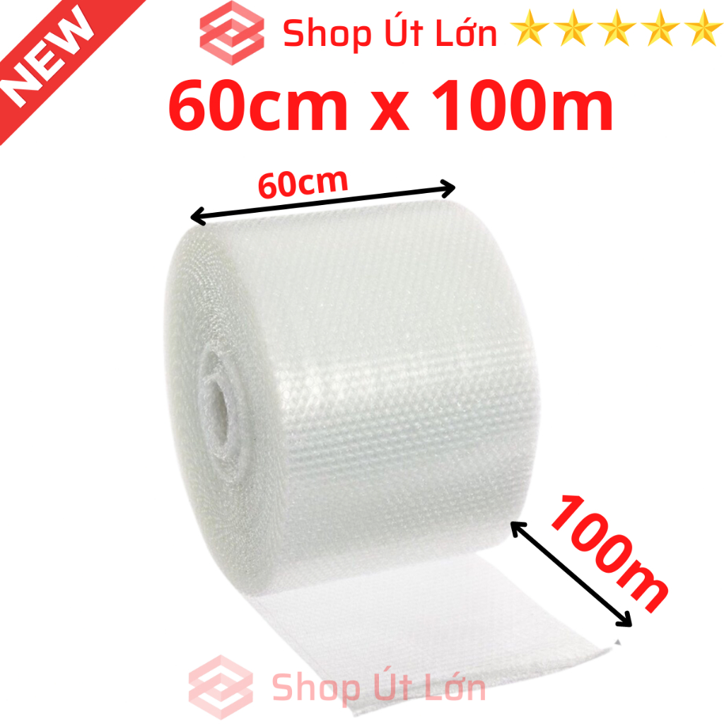 Cuộn xốp nổ bọc hàng, xốp hơi bọc hàng, bóng khi gói hàng, rộng 20-30-40-50-60cm dài 100m