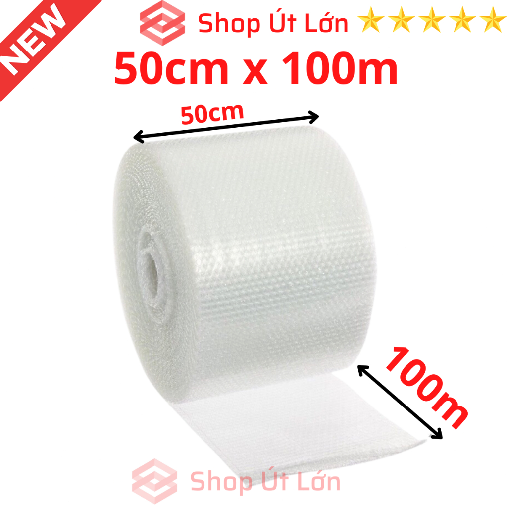 Cuộn xốp nổ bọc hàng, xốp hơi bọc hàng, bóng khi gói hàng, rộng 20-30-40-50-60cm dài 100m