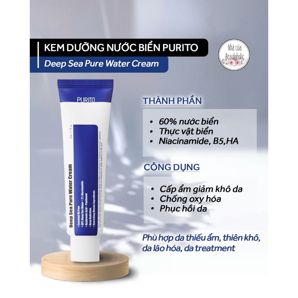 Kem dưỡng nước biển sâu PURITO DEEP SEA PURE WATER CREAM