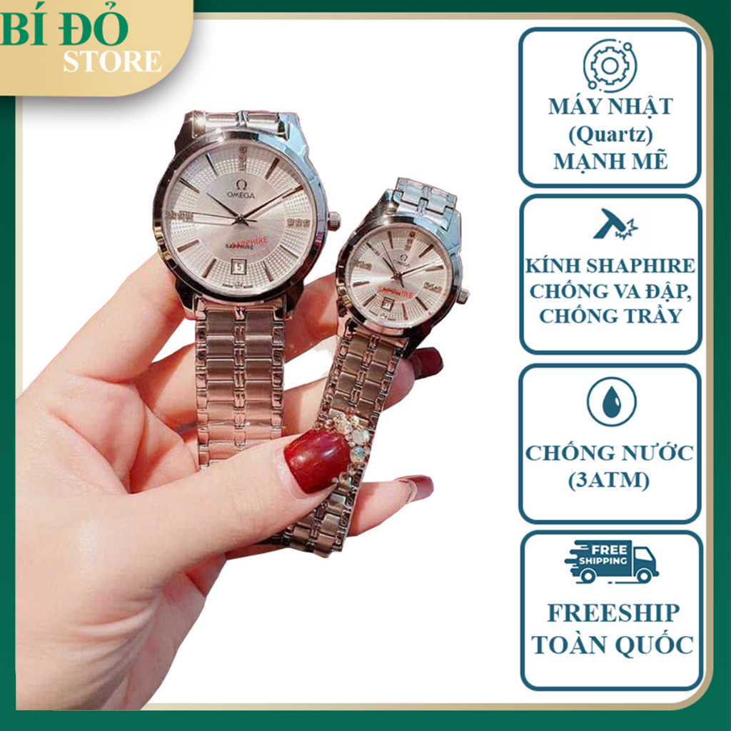 Đồng hồ omega nam, nữ size 38-28mm MÁY NHẬT, CHỐNG NƯỚC, KÍNH SHAPHIRE, dây thép 904L cao cấp
