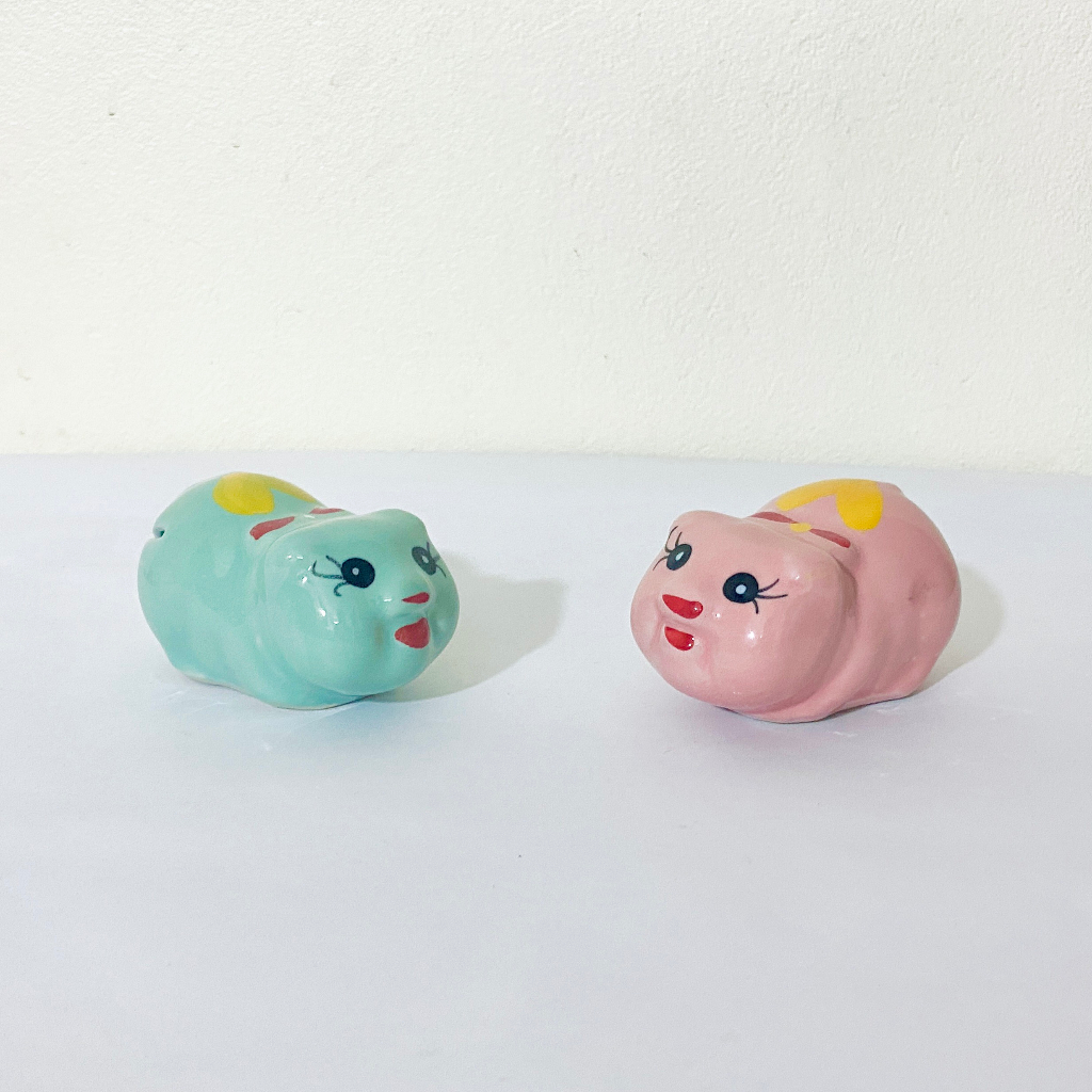 Heo đất mini trang trí để bàn, lợn đất decor chất liệu Gốm Sứ Cao Cấp