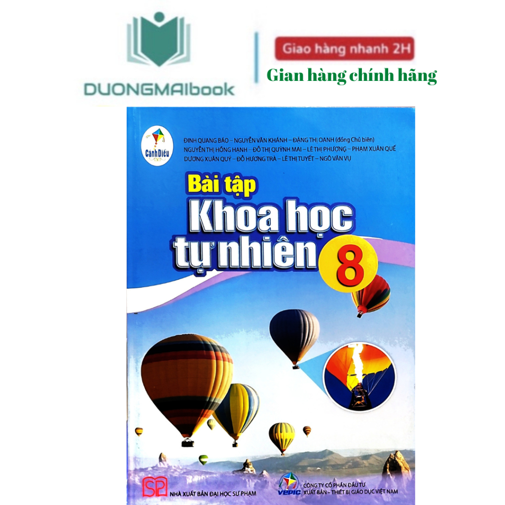 Sách - Bài tập Khoa học tự nhiên 8 Cánh Diều (bán kèm 1 viên tẩy)