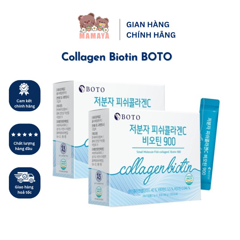 COLLAGEN BIOTIN BOTO trắng da căng bóng, kích thích mọc tóc và móng chắc khoẻ