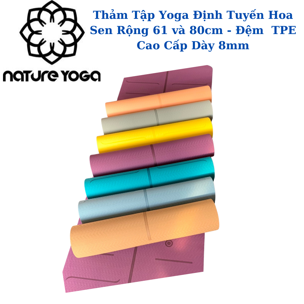Thảm tập yoga hoa sen bám tốt Gruper 61x 0.8 / 80x 0.8 cm