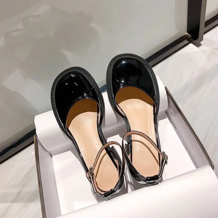 Giày tiểu thư nữ da mềm mũi tròn phong cách vitage sang chảnh K82