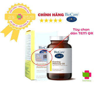 Tinh dầu Hoa anh thảo BioCare Evening Primrose Oil, Anh (30 viên) làm đẹp da tóc, cân bằng nội tiết cho phụ nữ, mẹ bầu
