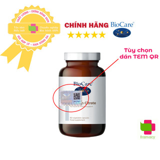 Viên uống canxi Biocare Calcium Citrate, Anh (90 viên) chống loãng xương, phát triển xương và răng cho mẹ bầu, trẻ nhỏ