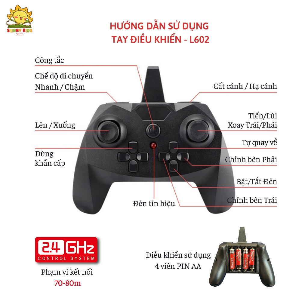 Máy bay trực thăng điều khiển từ xa, 3.5 Kênh, tính năng thông minh, di chuyển linh hoạt, hợp kim siêu bên - Sunny Kids