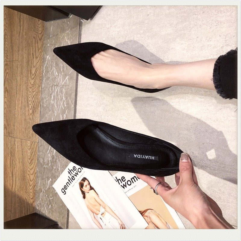 Giày bệt nhung trơn da mềm êm chân mã TB5