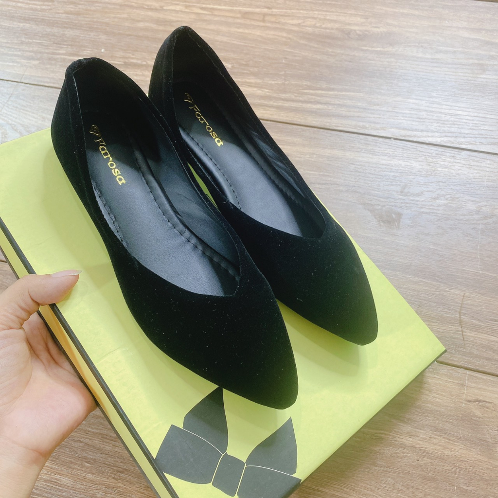 Giày bệt nhung trơn da mềm êm chân mã TB5