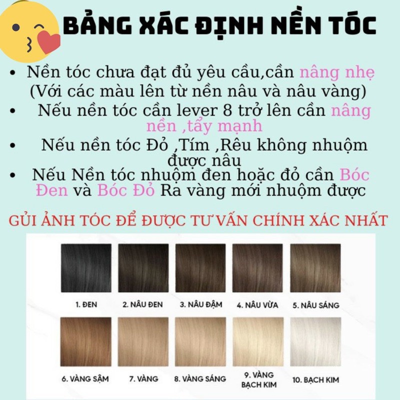 Kem Nhuộm tóc Hàn Quốc đủ mã màu - CHƯA KÈM OXY