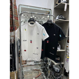 Áo phông nam dsq thêu hình vải cotton cao cấp - áo phông dsq thêu sticker siêu đẹp