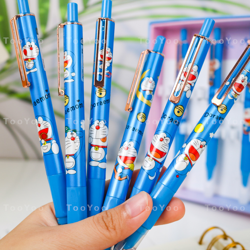 Bút máy bấm Doraemon luyện chữ 2in1 dễ thương cute TooYoo BK00246