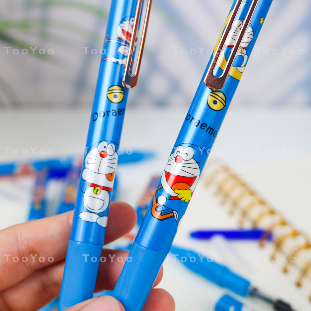Bút máy bấm Doraemon luyện chữ 2in1 dễ thương cute TooYoo BK00246