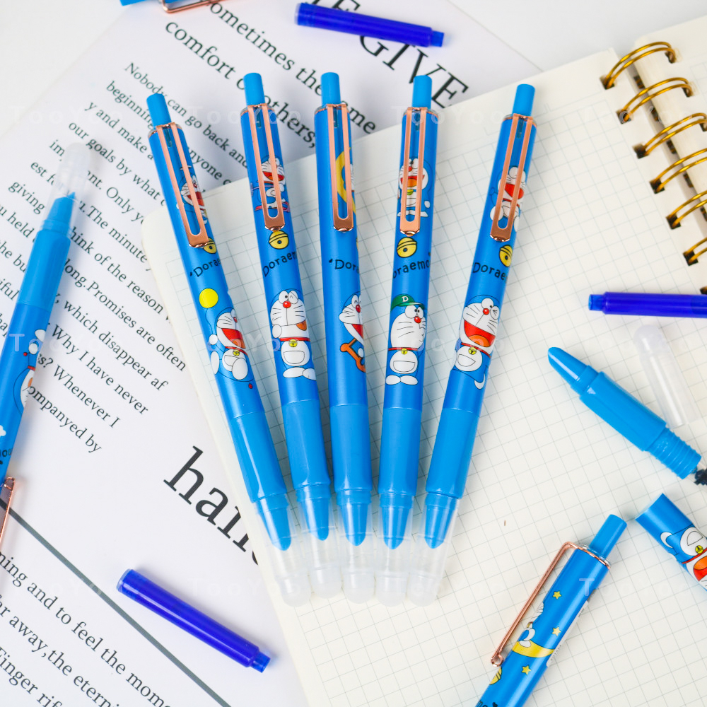 Bút máy bấm Doraemon luyện chữ 2in1 dễ thương cute TooYoo BK00246