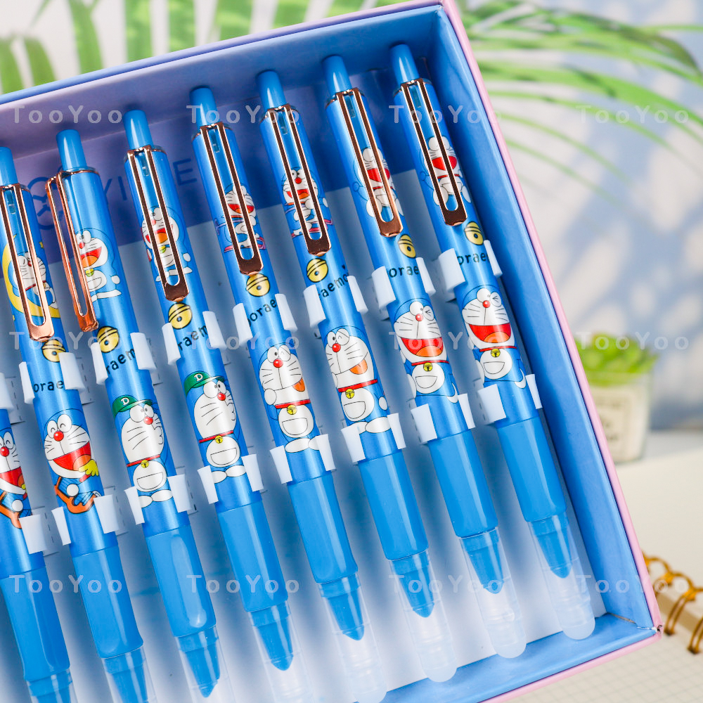 Bút máy bấm Doraemon luyện chữ 2in1 dễ thương cute TooYoo BK00246