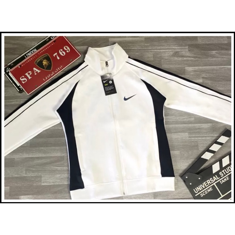 Áo Khoác Thể Thao Nam Nữ N I K E Màu Xanh Cao Cấp Chất Vải Thun Lạnh Mịn Đẹp mát Da Poly 2 Da Dày Dặn Áo Khoác Thu đông