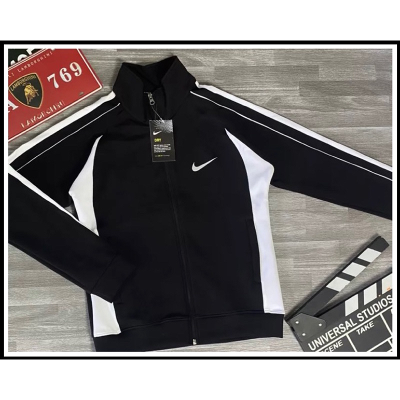 Áo Khoác Thể Thao Nam Nữ N I K E Màu Xanh Cao Cấp Chất Vải Thun Lạnh Mịn Đẹp mát Da Poly 2 Da Dày Dặn Áo Khoác Thu đông