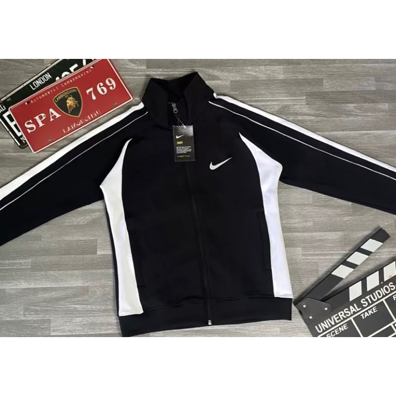 Áo Khoác Thể Thao Nam Nữ N I K E Màu Xanh Cao Cấp Chất Vải Thun Lạnh Mịn Đẹp mát Da Poly 2 Da Dày Dặn Áo Khoác Thu đông