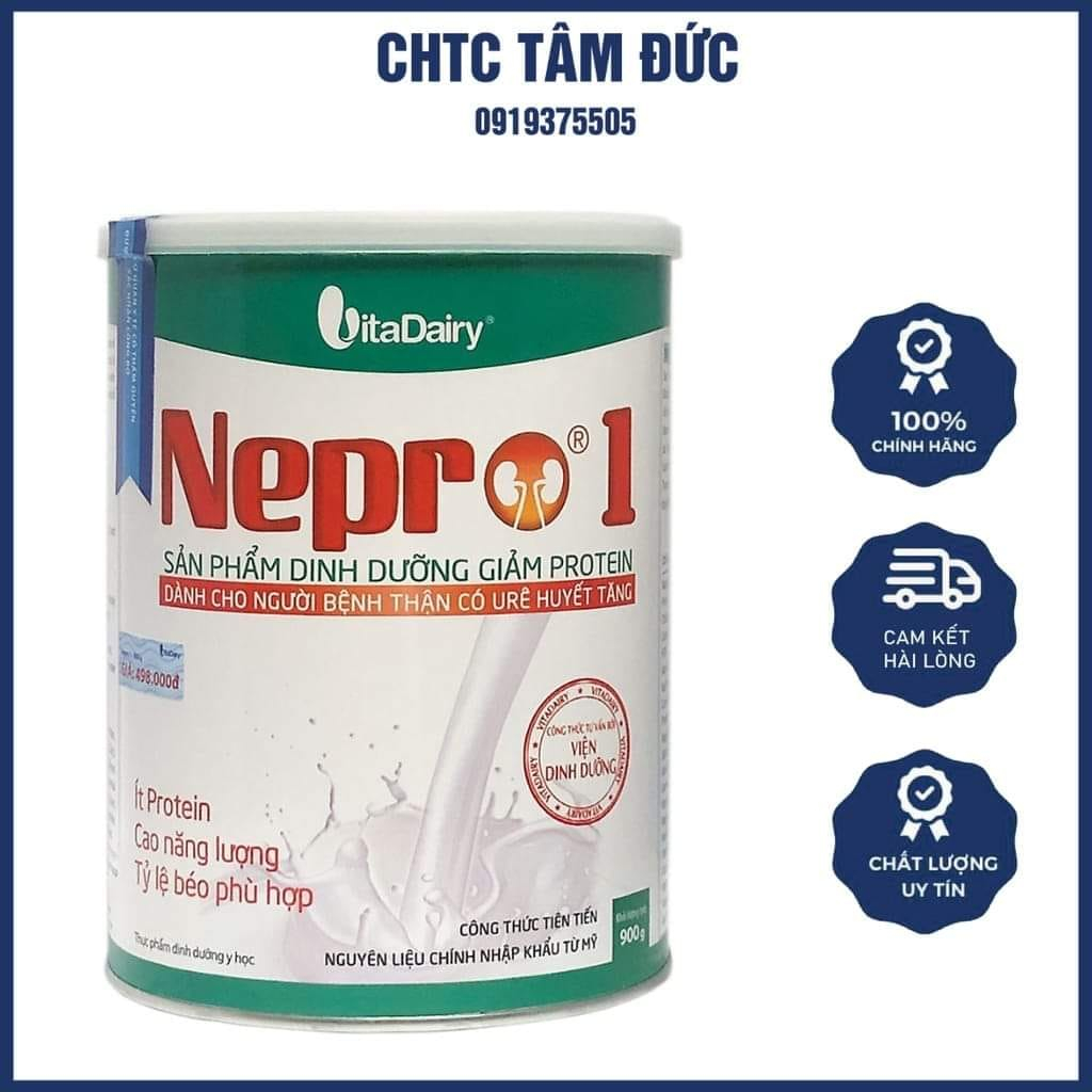 Lon Sữa bột 400g Nepro 1 va 2 VitaDairy  cho người bệnh thận  có Urê huyết tăng