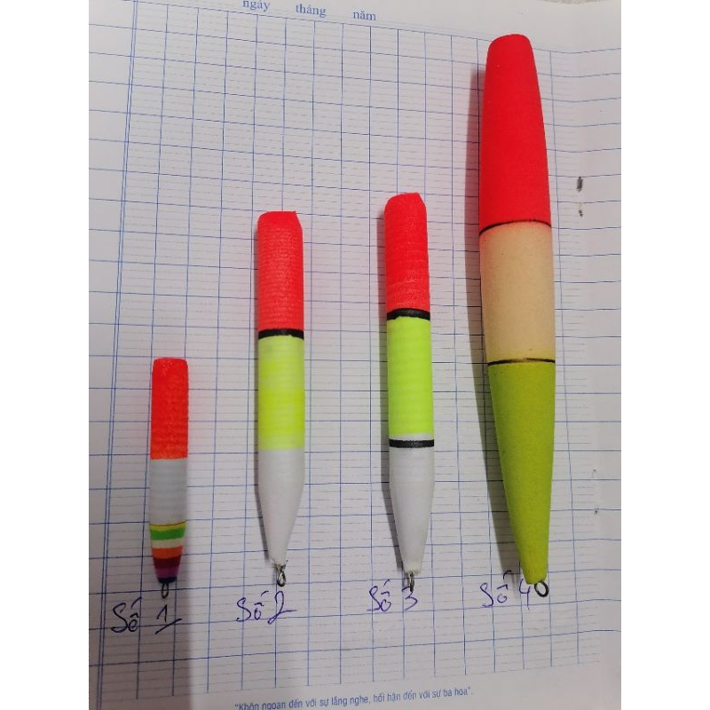 Phao móp câu cá , phao xốp.