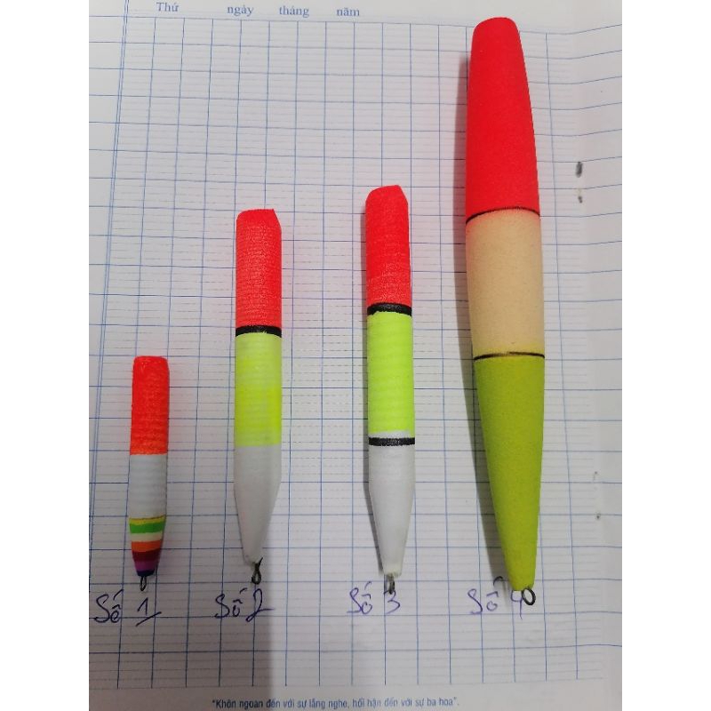 Phao móp câu cá , phao xốp.