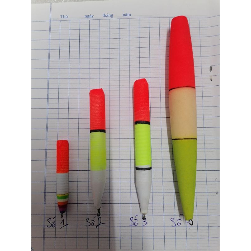 Phao móp câu cá , phao xốp.