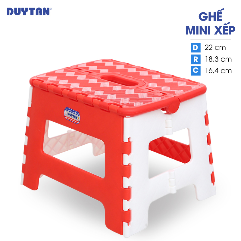 Ghế mini xếp nhựa DUY TÂN (22 x 18.3 x 16.4 cm) - 05110 - Giao màu ngẫu nhiên