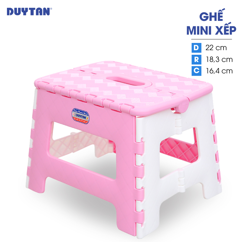 Ghế mini xếp nhựa DUY TÂN (22 x 18.3 x 16.4 cm) - 05110 - Giao màu ngẫu nhiên