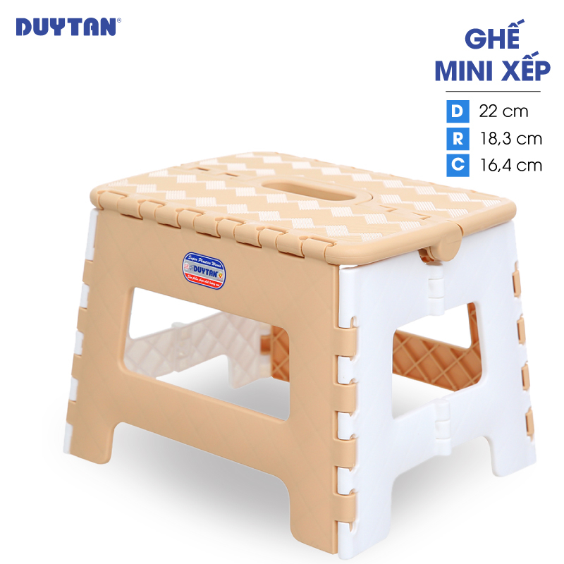 Ghế mini xếp nhựa DUY TÂN (22 x 18.3 x 16.4 cm) - 05110 - Giao màu ngẫu nhiên