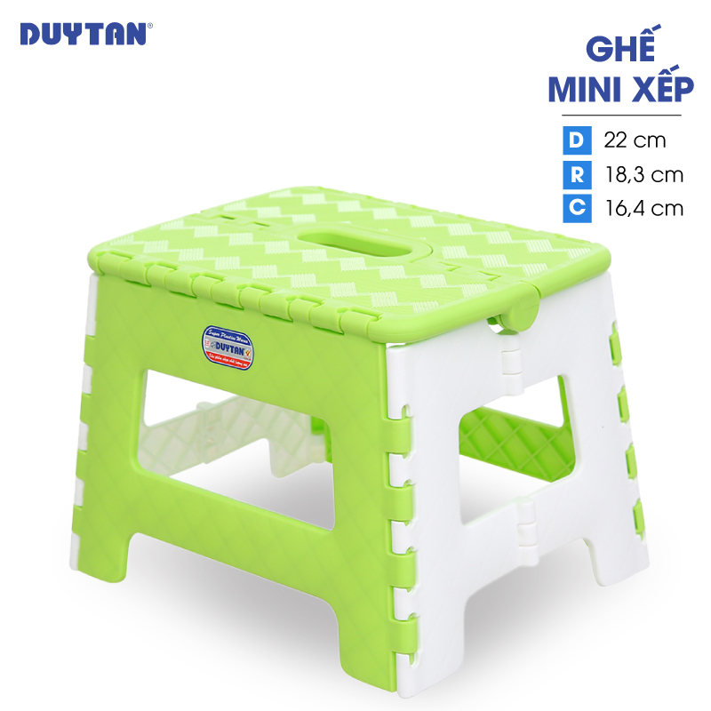 Ghế mini xếp nhựa DUY TÂN (22 x 18.3 x 16.4 cm) - 05110 - Giao màu ngẫu nhiên