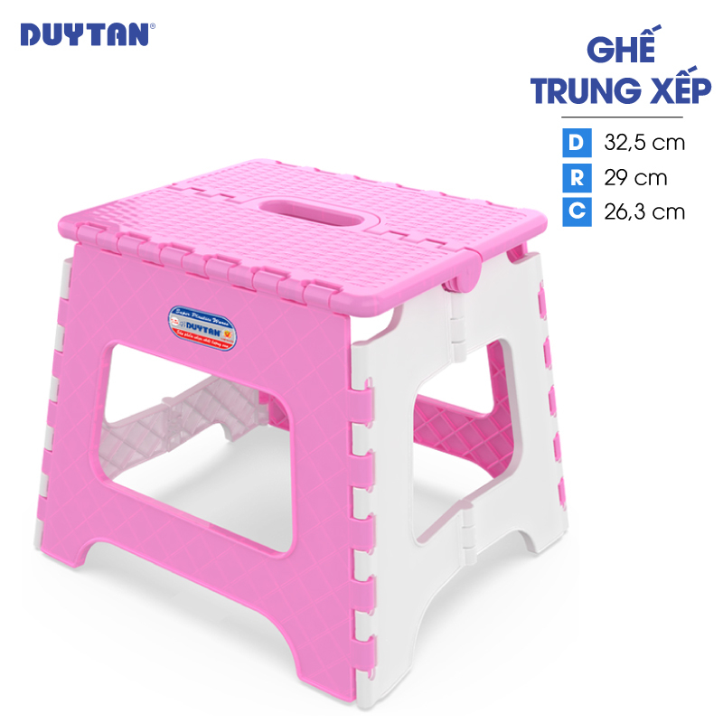 Ghế trung xếp nhựa DUY TÂN  - 15065 - Giao màu ngẫu nhiên