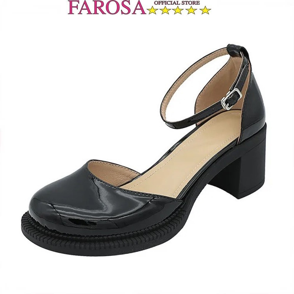 Giày marry janes nữ FAROSA - K82 gót 5cm chất da mềm lên chân cực xinh