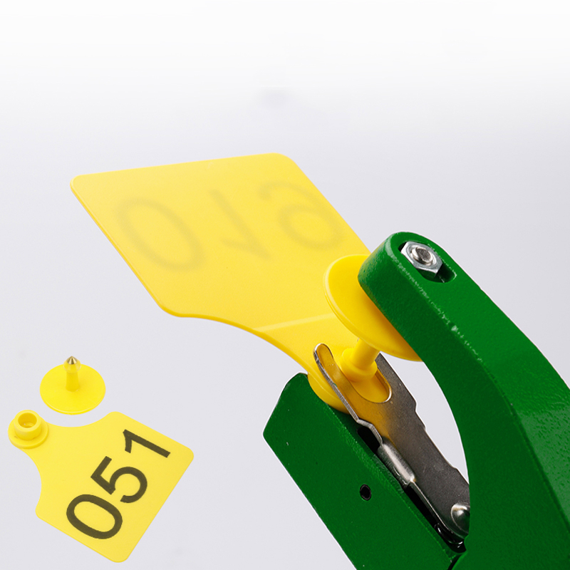 Kìm bấm thẻ tai trâu, bò, dê, cừu, set 100pcs thẻ đeo tai gia súc, thẻ tai động vật thiết thực dễ sử dụng có số