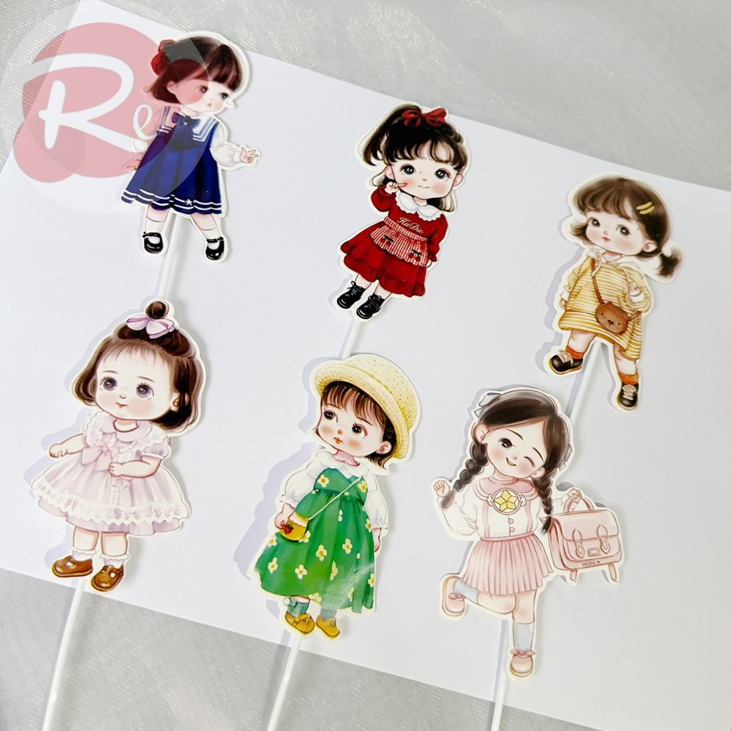– SCG 6 bé gái cute - Trang trí bánh sinh nhật bánh kem