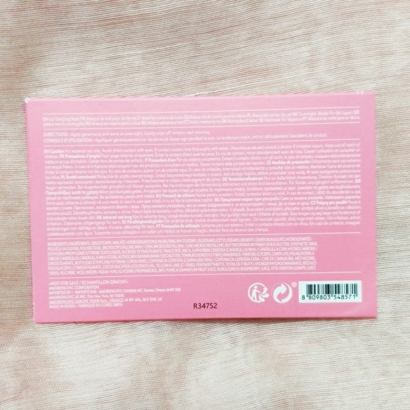 Mẫu thử sample mask ngủ dưỡng môi Laneige 0.8g