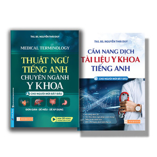 Sách - Combo Thuật Ngữ Y Khoa Tiếng Anh + Cẩm Nang Dịch Tài Liệu Y Khoa Tiếng Anh (Cho người mới bắt đầu)