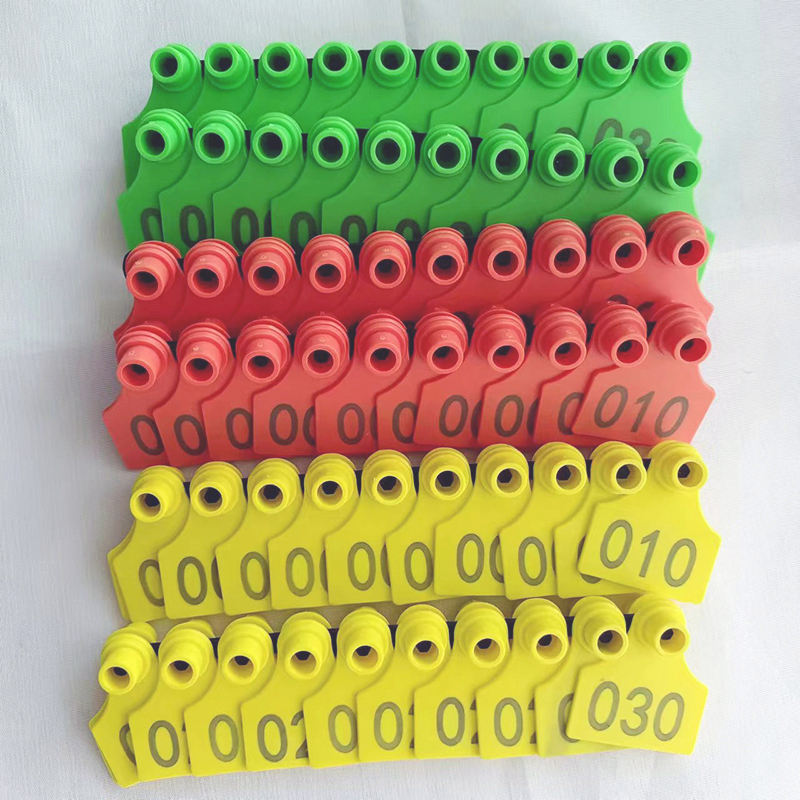 Kìm bấm thẻ tai trâu, bò, dê, cừu, set 100pcs thẻ đeo tai gia súc, thẻ tai động vật thiết thực dễ sử dụng có số