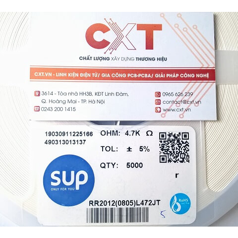 Điện trở 4.7K 0805 (5%) (50c)