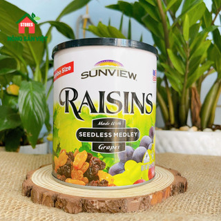 Nho khô mỹ raisin sunview lon 425gr không hạt vị thập cẩm
