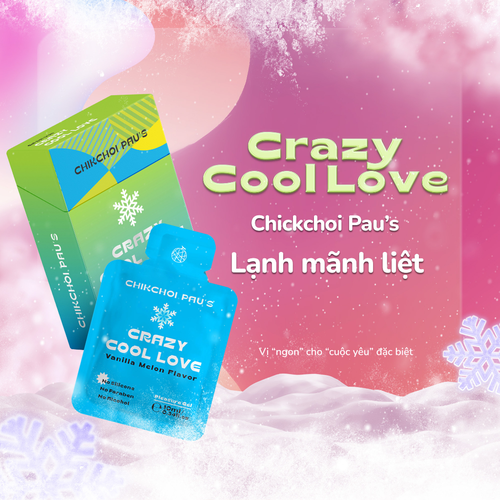Gel Crazy Love CHIKCHOI PAU'S dạng gói siêu trơn, lâu khô tăng xúc cảm kéo dài thời gian cho cuộc yêu