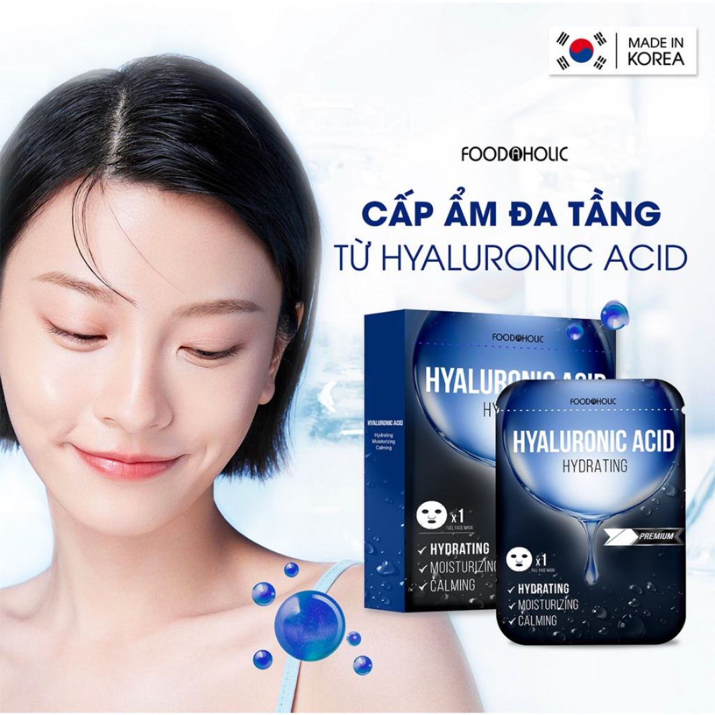 Mặt Nạ Giấy Foodaholic Mask Retinol Dưỡng Trắng Da Cấp Ẩm Tái Tạo Niacinamide Aha-Bha-Pha Phục Hồi Giảm Mụn Hàn Quốc 23g