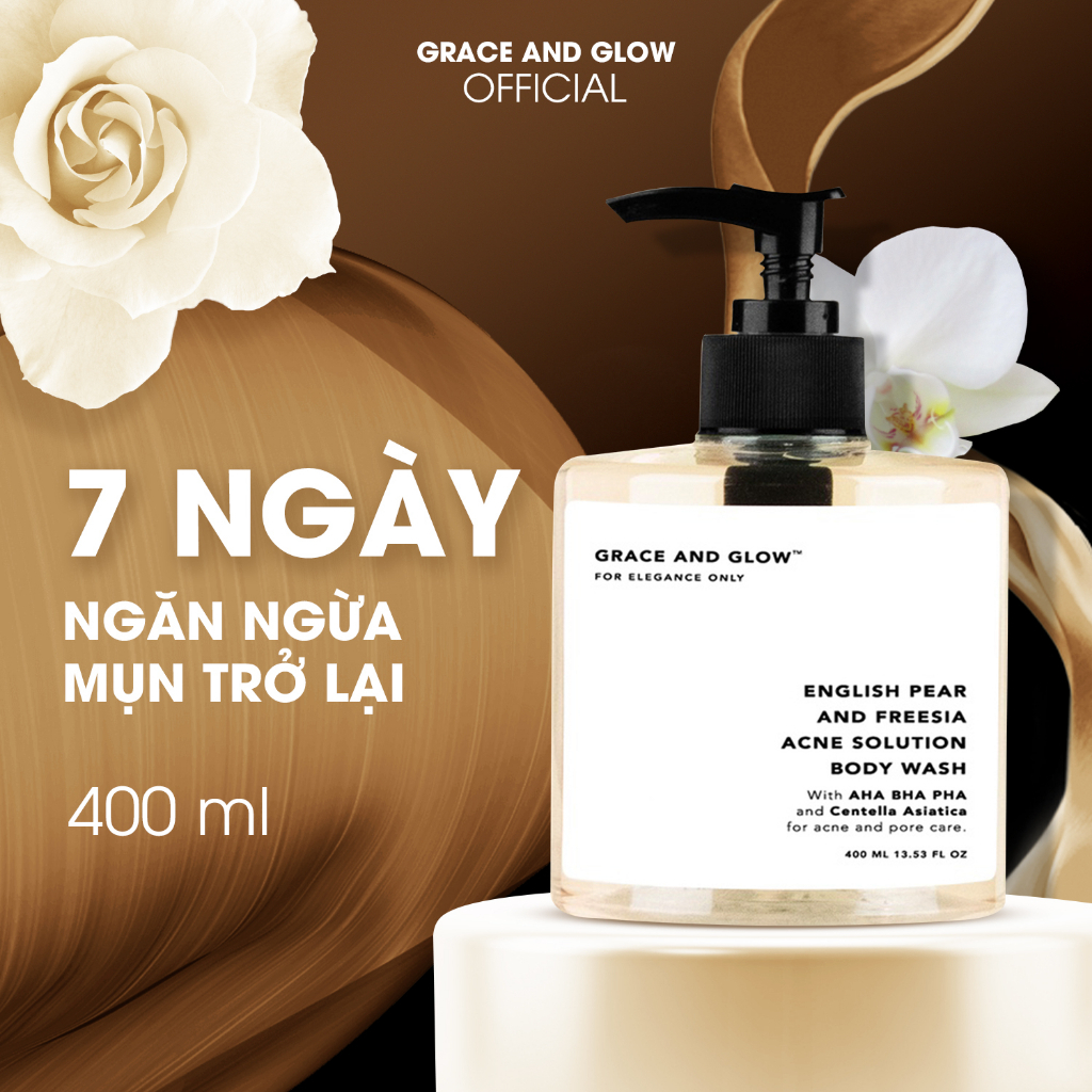 Sữa tắm nước hoa Grace & Glow English Pear and Freesia Anti Acne Solution NELISA COSMETICS 5921-02