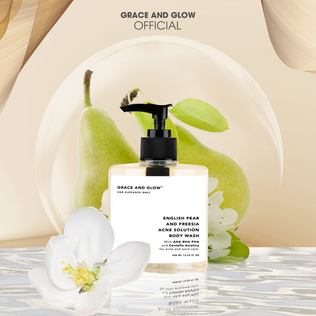 Sữa tắm nước hoa Grace & Glow English Pear and Freesia Anti Acne Solution NELISA COSMETICS 5921-02