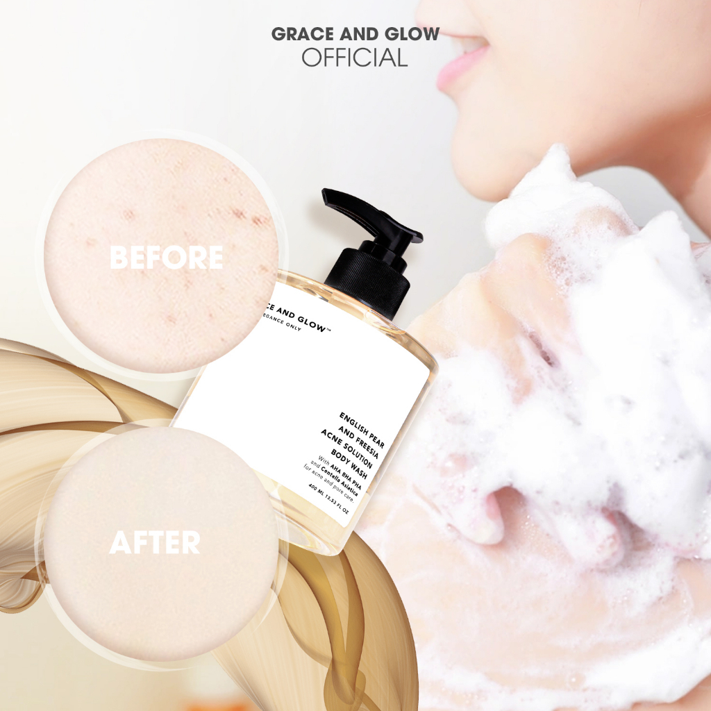 Sữa tắm nước hoa Grace & Glow English Pear and Freesia Anti Acne Solution NELISA COSMETICS 5921-02