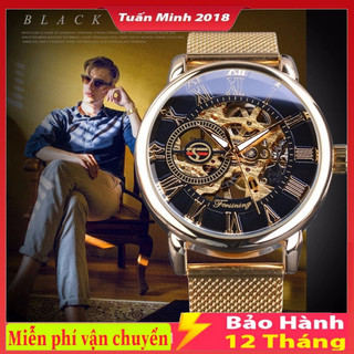 Đồng Hồ Cơ Nam Fngeen La Mã Dây Lưới Sang Trọng , Chống Nước , cơ lộ máy chính hãng sang trọng, bảo hành 12 tháng