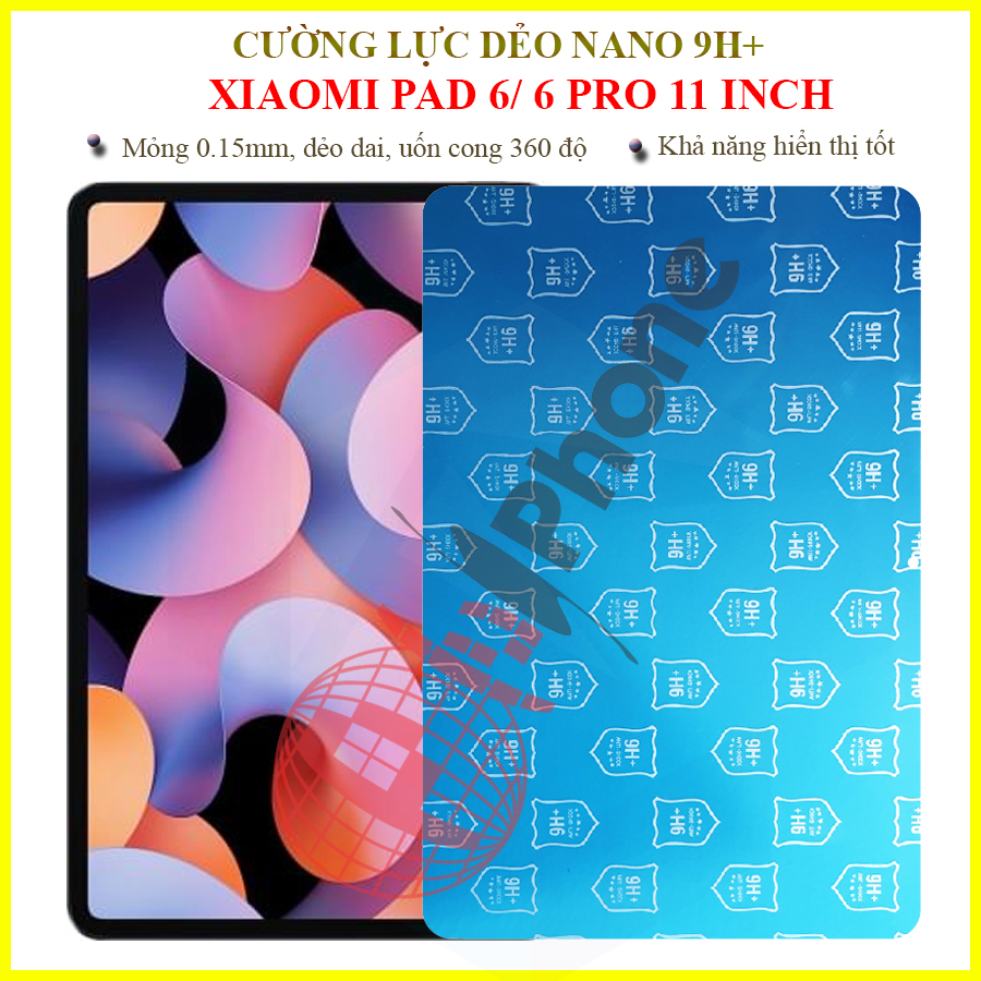Dán cường lực dẻo nano cho Xiaomi Pad 6/ 6 Pro 11 inch